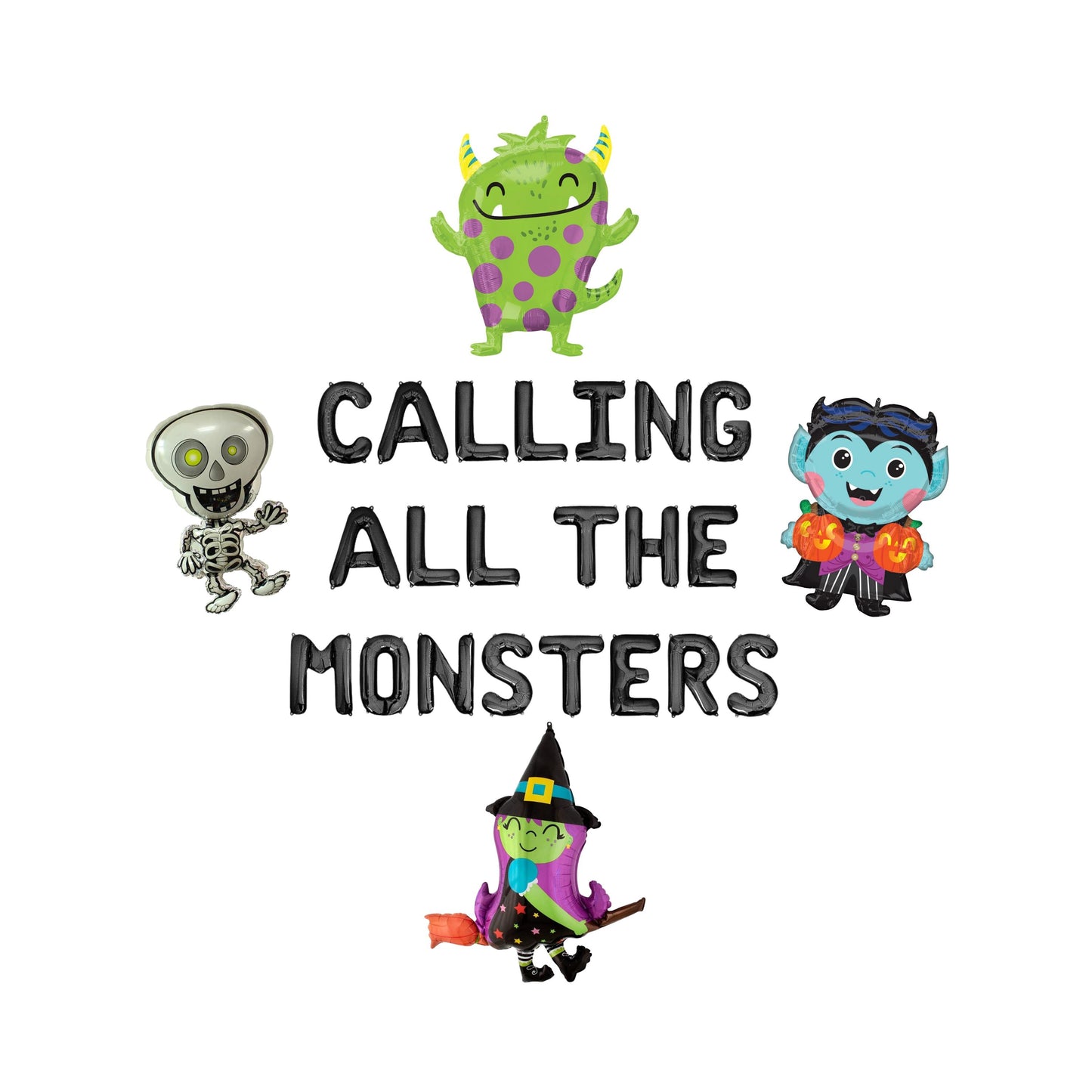 Calling All The Monsters Letter Balloon Kit