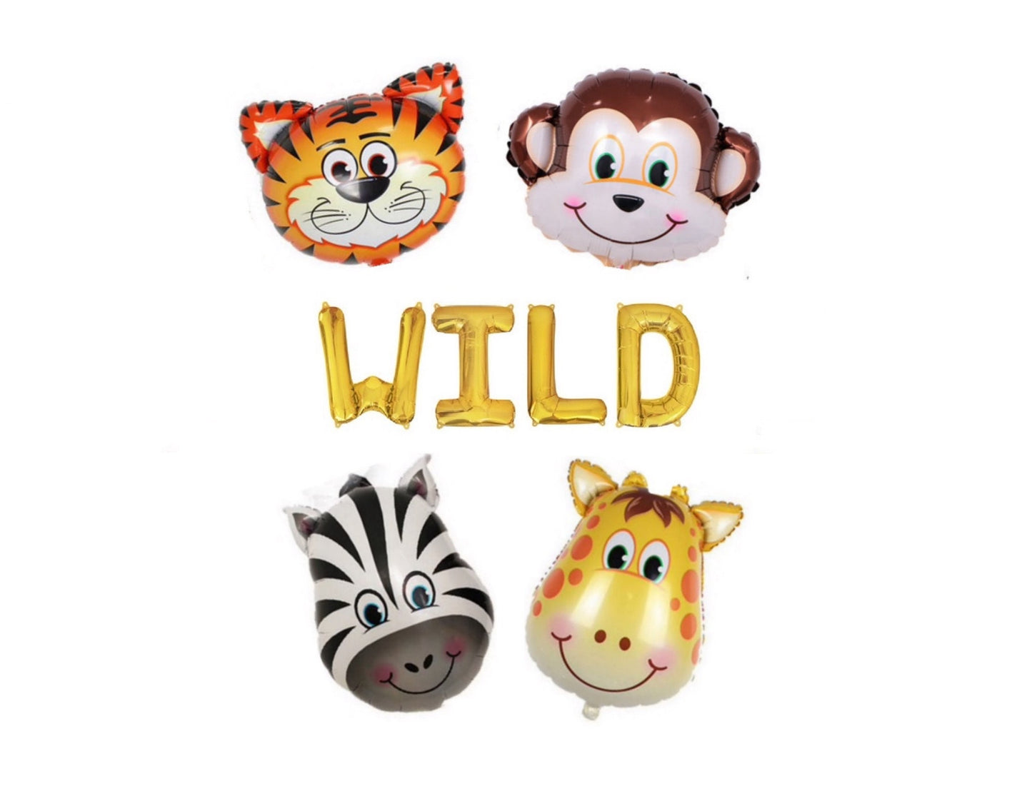 Wild Jungle Animals Letter Balloon Kit