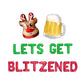 Lets Get Blitzened Christmas Letter Balloon Kit