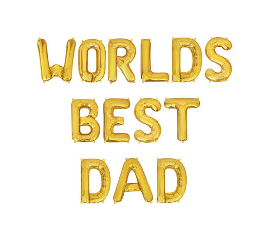 Worlds Best Dad Fathers Day Letter Balloon Kit