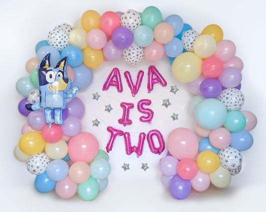 Pastel Bluey Birthday Balloon Garland Kit