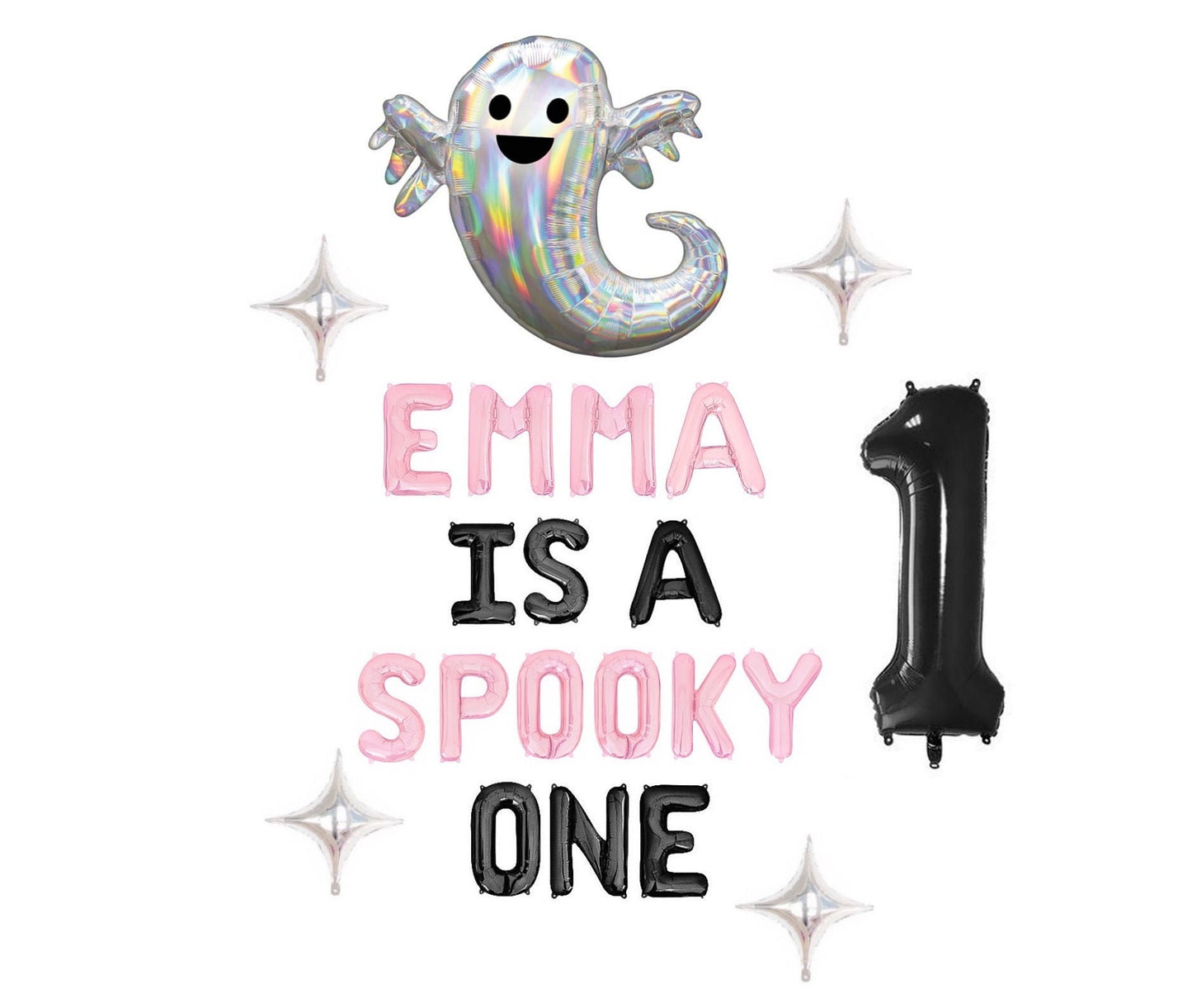 Custom Name Is A Spooky One Halloween Letter Balloon Kit