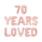 70 Years Loved Letter Balloon Kit