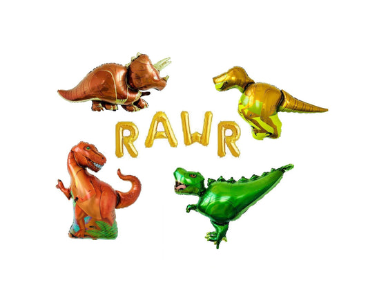 Rawr Dinosaur Themed Letter Balloon Kit