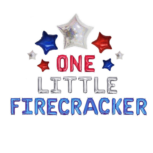 One Little Firecracker Letter Balloon Kit