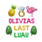 Last Luau Custom Letter Balloon Kit