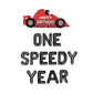 One Speedy Year Racecar 1st Birthday Letter Balloon Kit