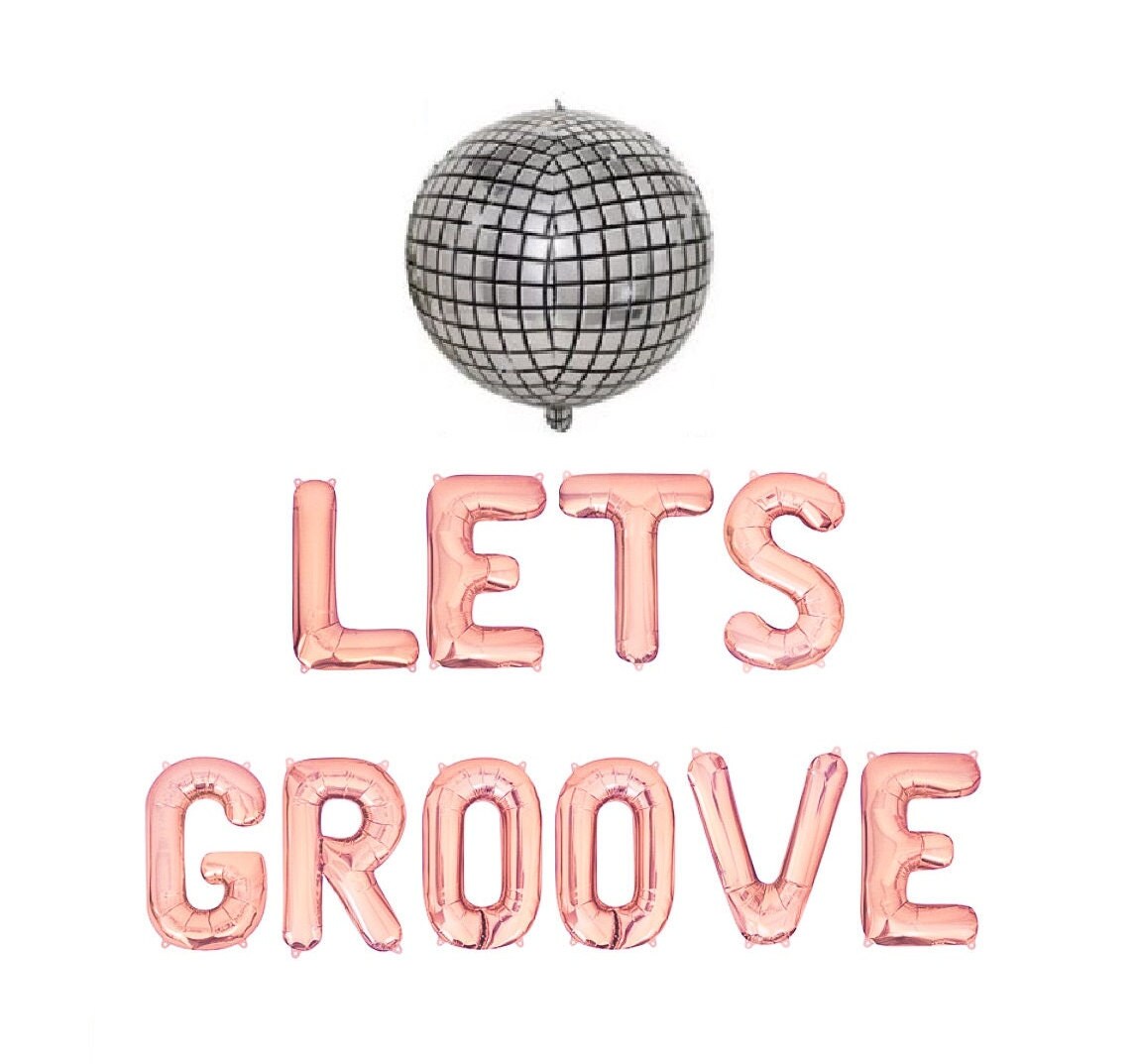 Lets Groove Disco Themed Letter Balloon Kit