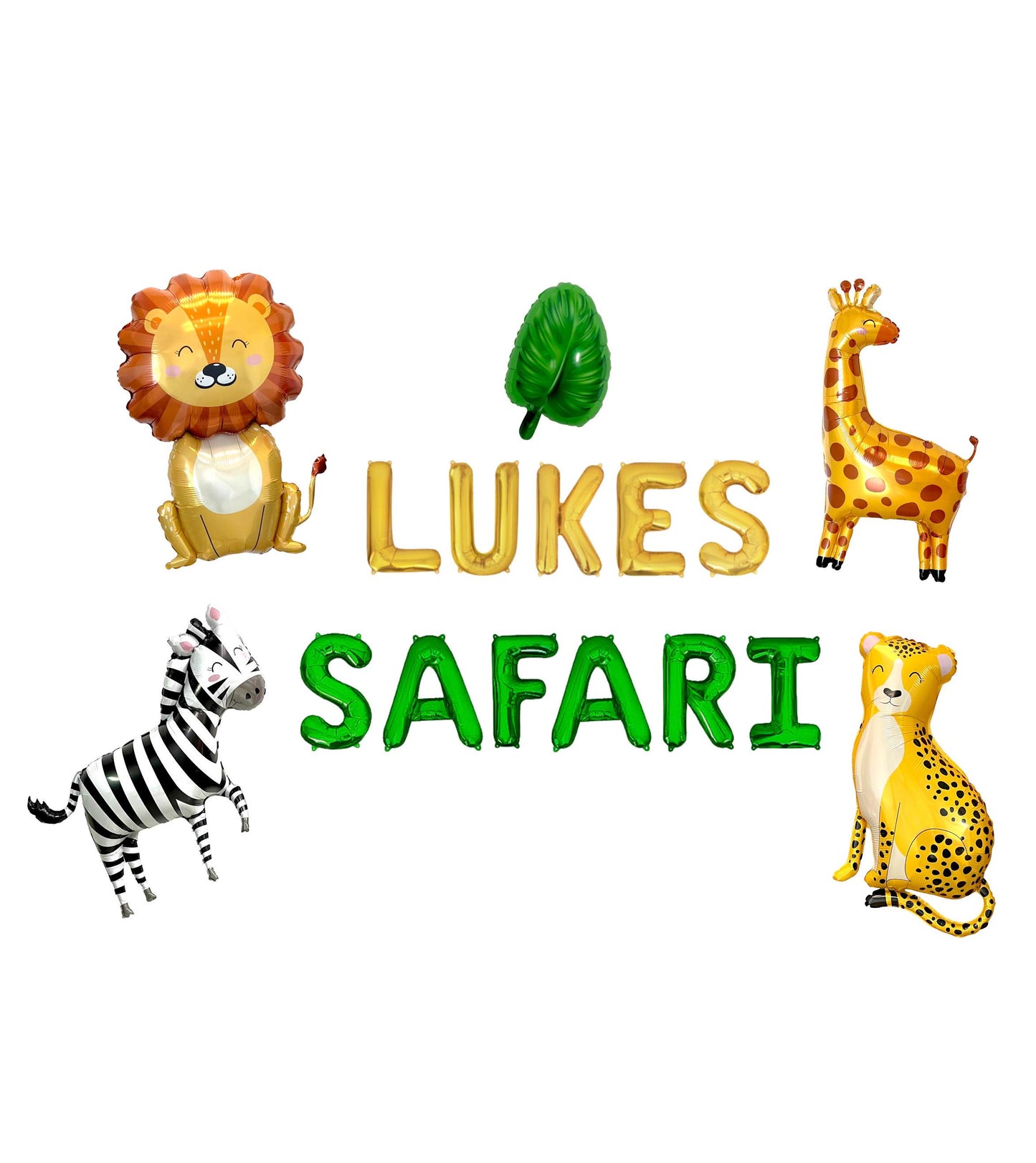 Safari Custom Name Letter Balloon Kit