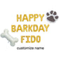 Happy Barkday Custom Name Dog Birthday Letter Balloon Kit