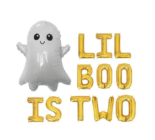 Lil Boo Is Two Halloween Letter Balloon Kit