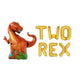 Two Rex Dinosaur Themed Letter Balloon Kit