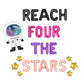 Reach Four The Stars 4th Birthday Letter Balloon Kit