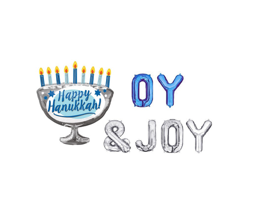 Oy & Joy Hanukkah Letter Balloon Kit