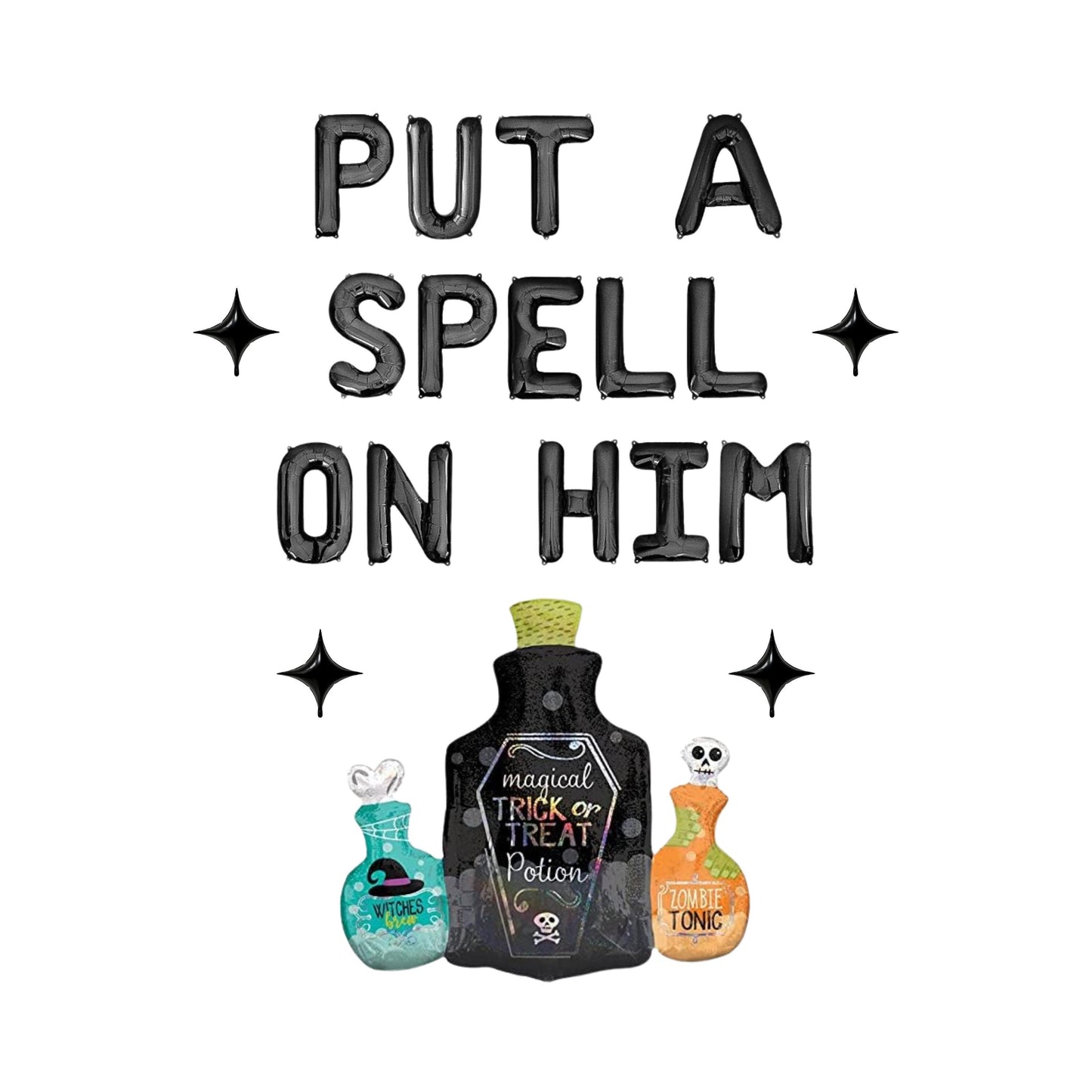 Put A Spell On Him Letter Balloon Kit