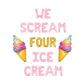 We Scream Four Ice Cream Letter Balloon Kit