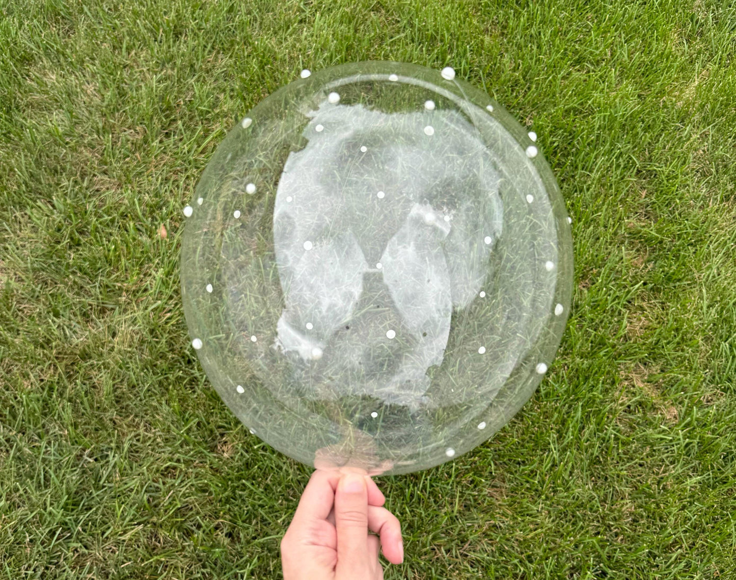 Clear Bubble Balloon with Pearls