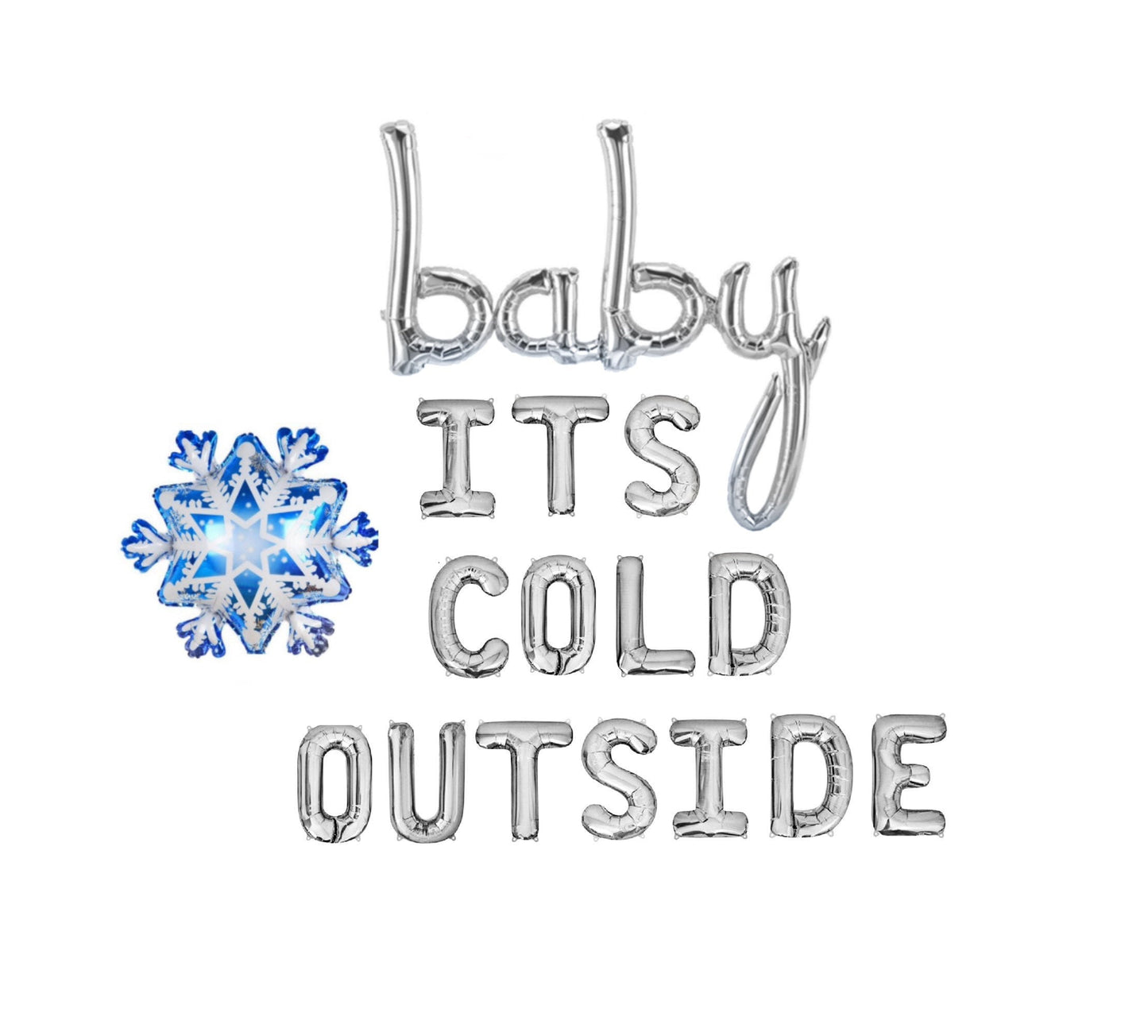 Baby Its Cold Outside Letter Balloon Kit