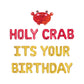 Holy Crab Its Your Birthday Letter Balloon Kit