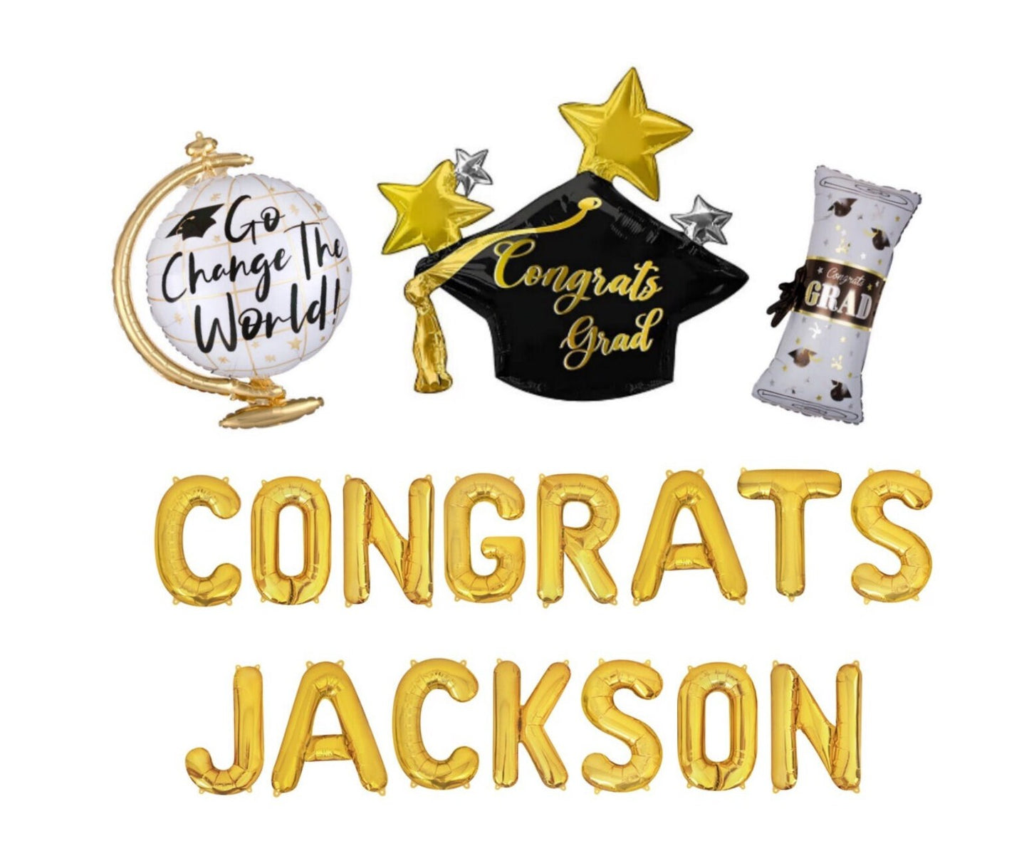 Congrats Custom Graduation Letter Balloon Kit