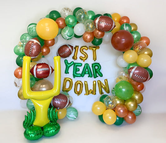 1st Year Down Football Balloon Garland Kit