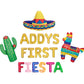 Custom Names First Fiesta Multi-Colored Letter Balloon Kit