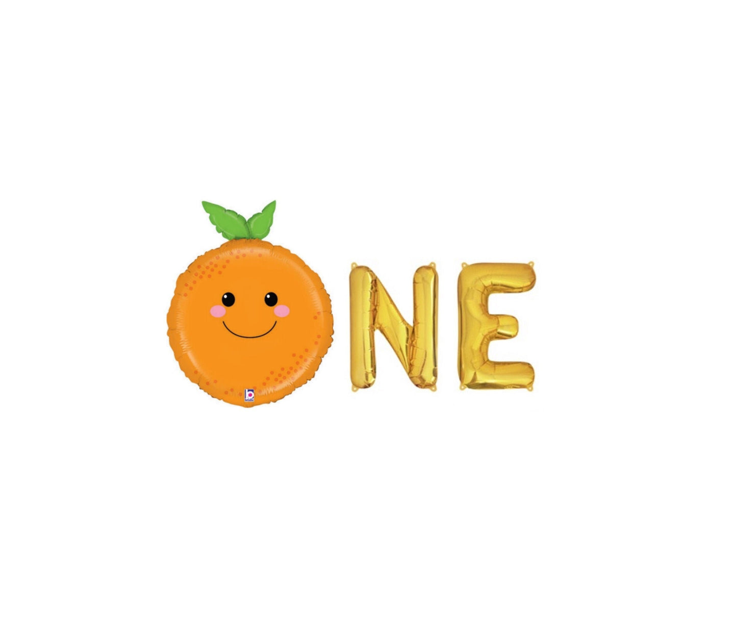 One With Orange Letter Balloon Kit