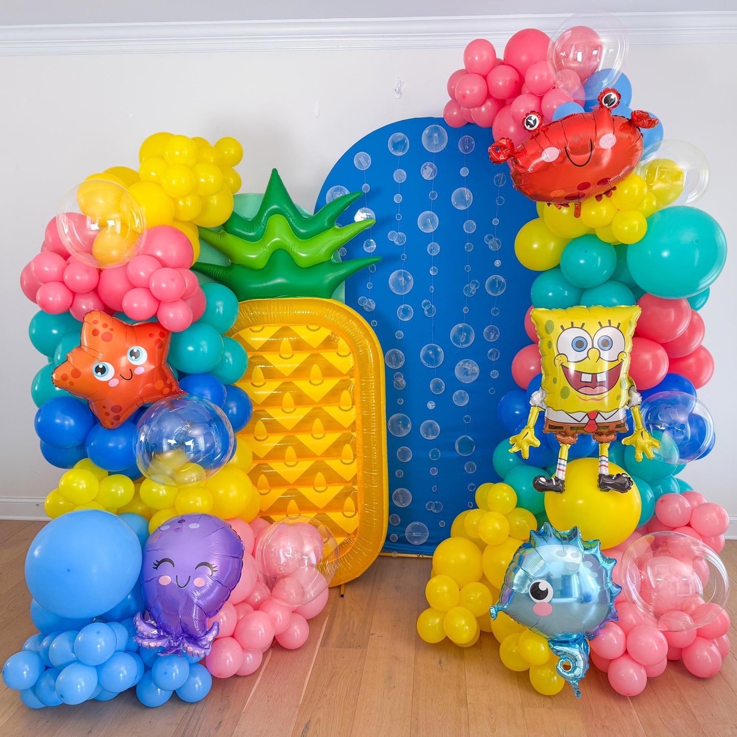 Sea Sponge Boy Birthday Balloon Garland Kit