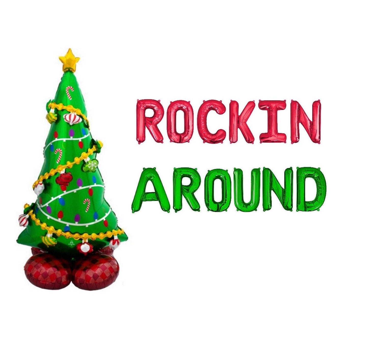 Rockin Around The Christmas Tree Letter Balloon Kit