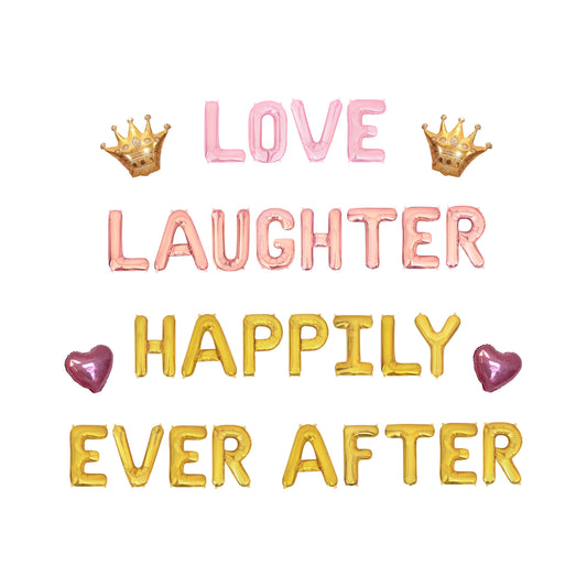 Love Laughter Happily Ever After Letter Balloon Kit