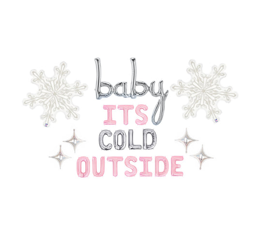 Baby Its Cold Outside Winter Letter Balloon Kit