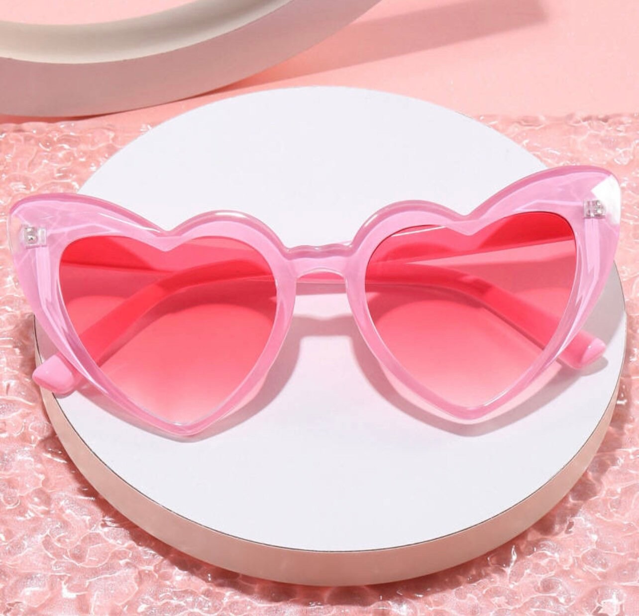 Pink Heart-Shaped Sunglasses