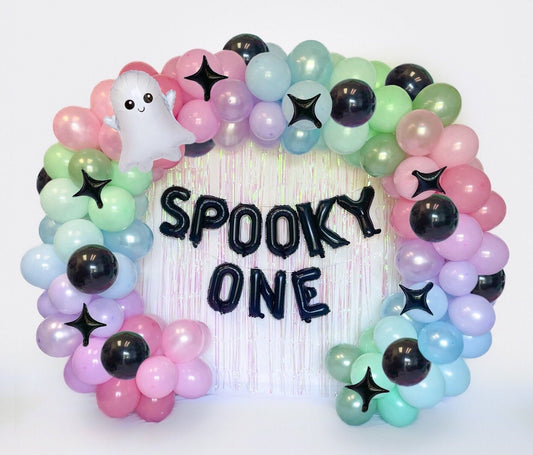 Spooky One Rainbow Halloween Balloon Garland Kit