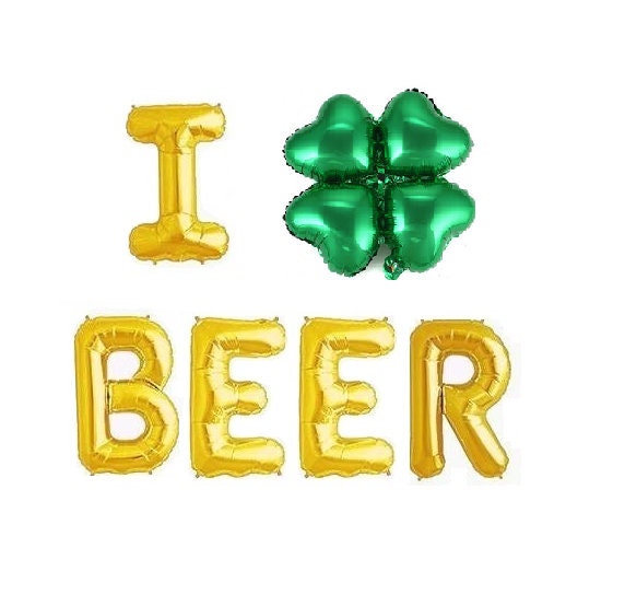 I "Clover" Beer St Pattys Day Letter Balloon Kit