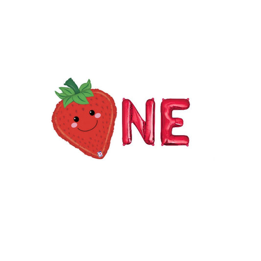 One Strawberry Themed Letter Balloon Kit