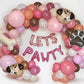 Pink Accents Lets Pawty Balloon Garland Kit