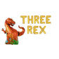 Three Rex Dinosaur Themed Letter Balloon Kit