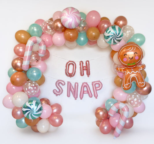 Pastel Oh Snap Gingerbread Christmas Balloon Garland Kit