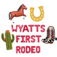 First Rodeo Western Birthday Letter Balloon Kit