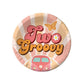 Groovy Themed Paper Plates Cupcake and Cake Toppers