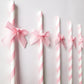 Pink Bow Straws