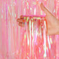 Iridescent Light Pink Fringe Curtain