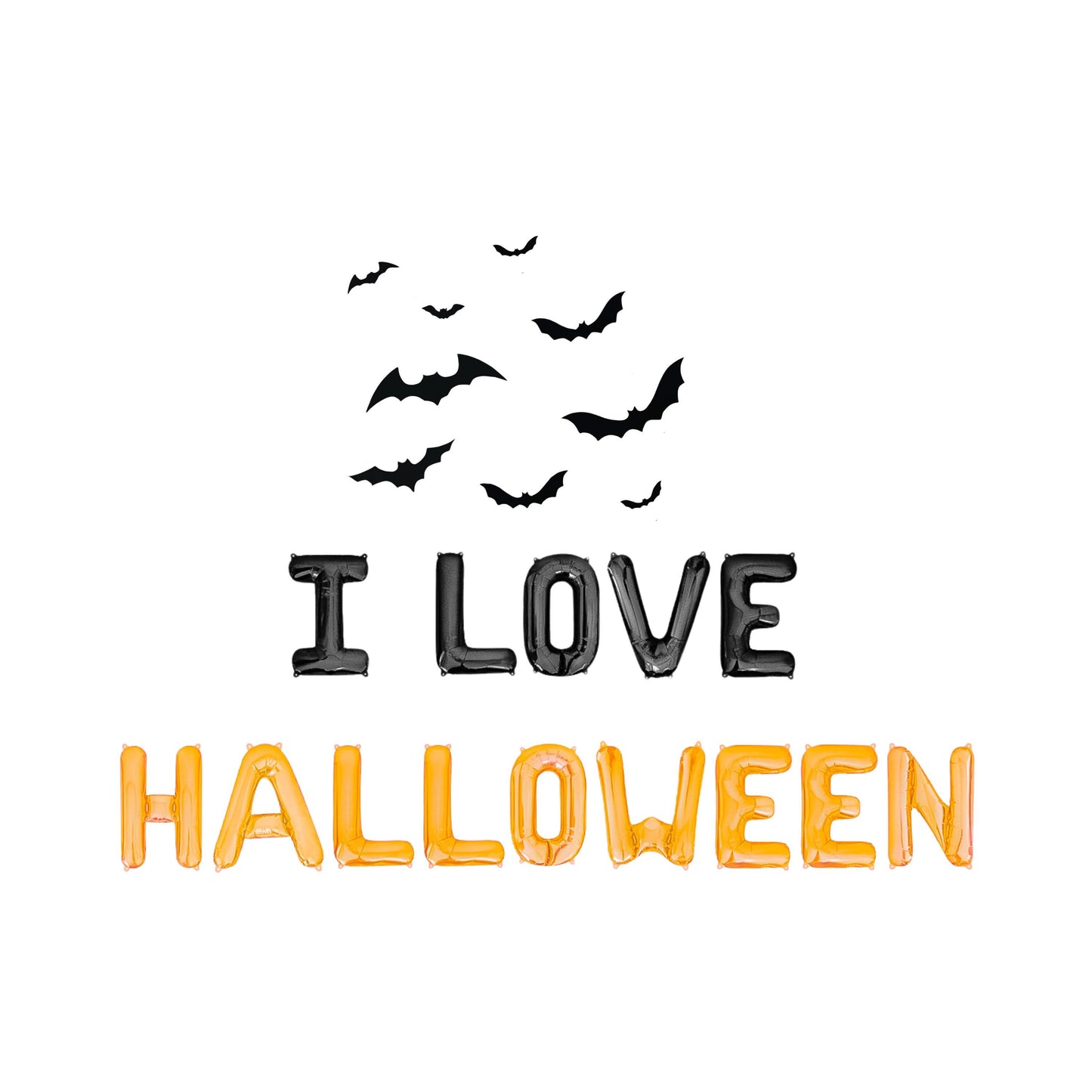 I Love Halloween Letter Balloon Kit