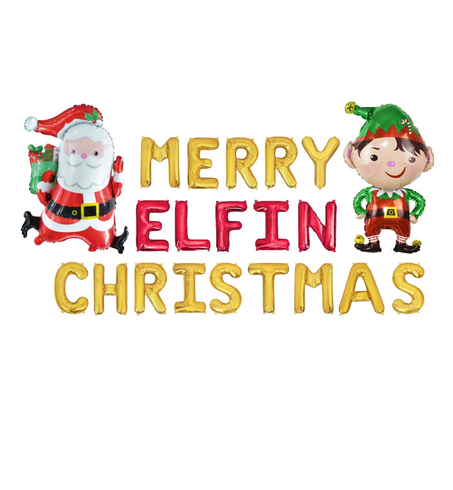 Merry Elfin Christmas Letter Balloon Kit