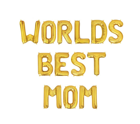 Worlds Best Mom Mothers Day Letter Balloon Kit