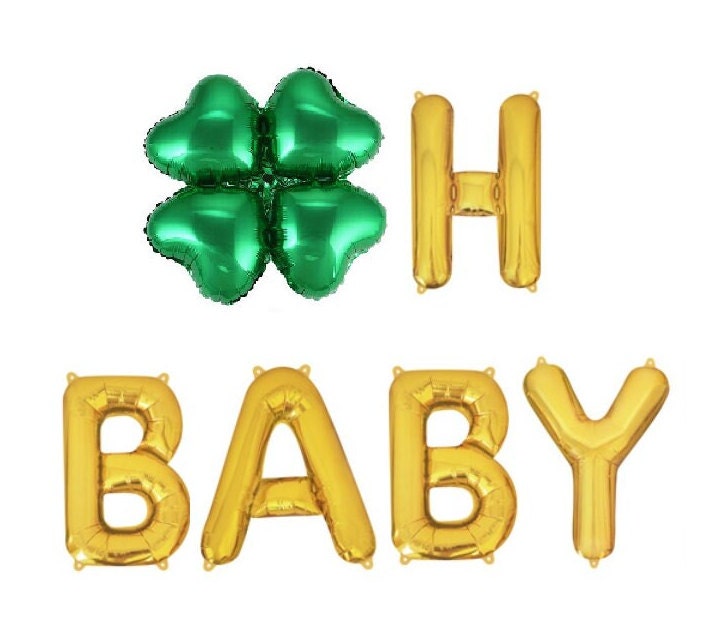 Oh Baby With Shamrock Letter Balloon Kit