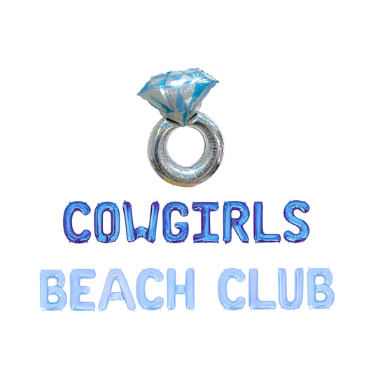 CowGirls Beach Club Letter Balloon Kit