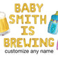 Baby Custom Name Is Brewing Baby Shower Letter Balloon Kit