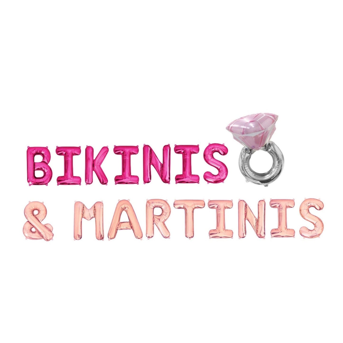 Bikinis And Martinis Bachelorette Letter Balloon Kit