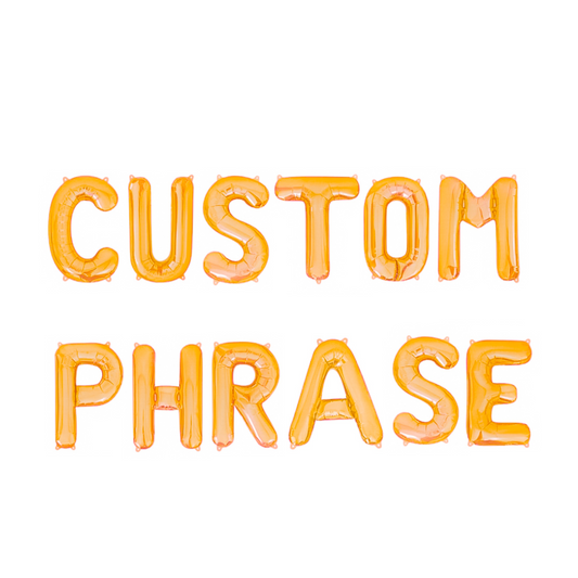 Custom Phrase Apricot Letter Balloon Kit